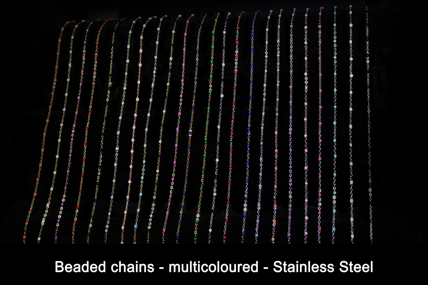 Enamel Bead Chains - Stainless Steel