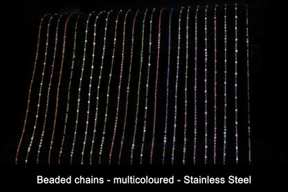 Enamel Bead Chains - Stainless Steel