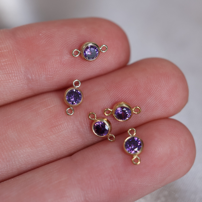 Gemstone Connectors - Amethyst