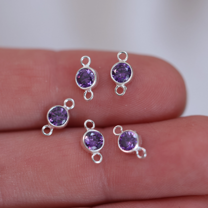 Gemstone Connectors - Amethyst