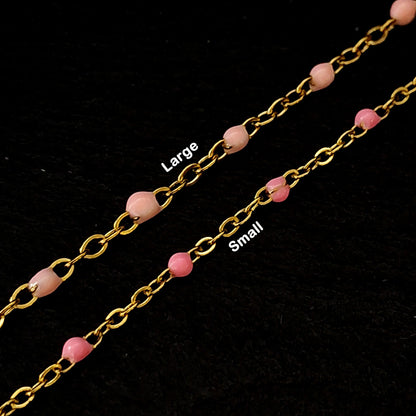Large Enamel Bead Chain