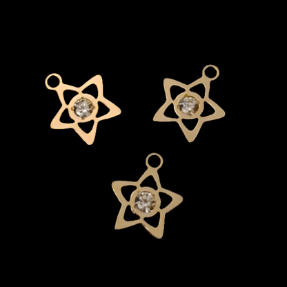 Star Outline Zircon Pendant