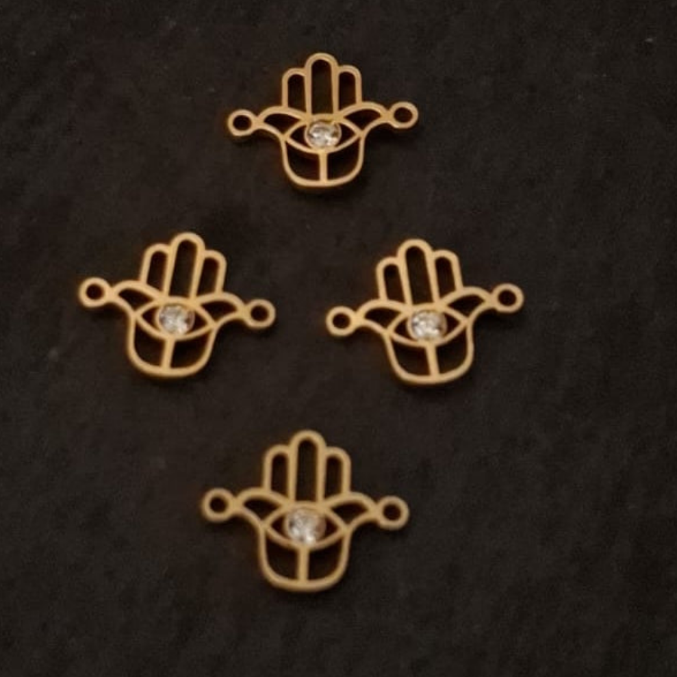 Hamsa Zircon Connector