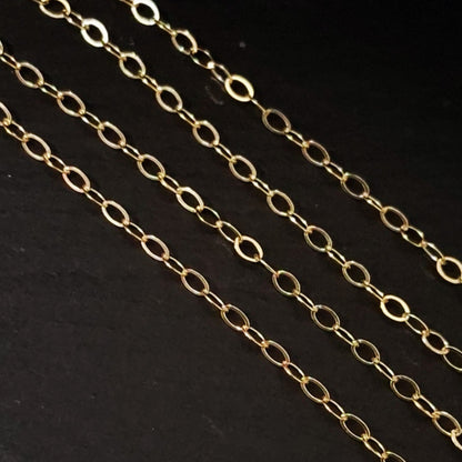 Flat Cable Chain – 14k Gold Filled & Sterling Silver Unfinished Chain Wholesale