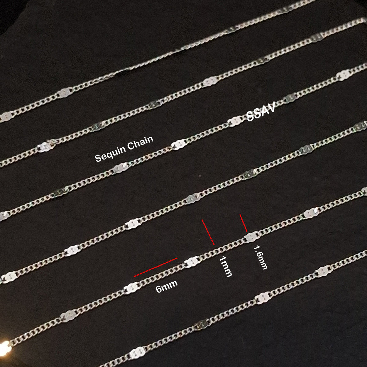 Sequin Spacer Chain