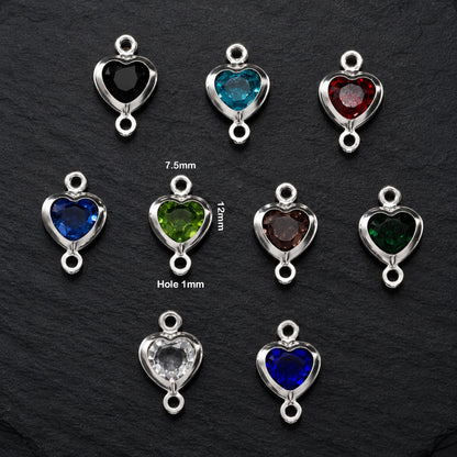 Vertical Heart Connectors - Stainless Steel