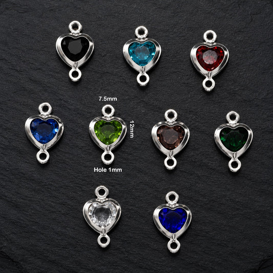 Vertical Heart Connectors - Stainless Steel