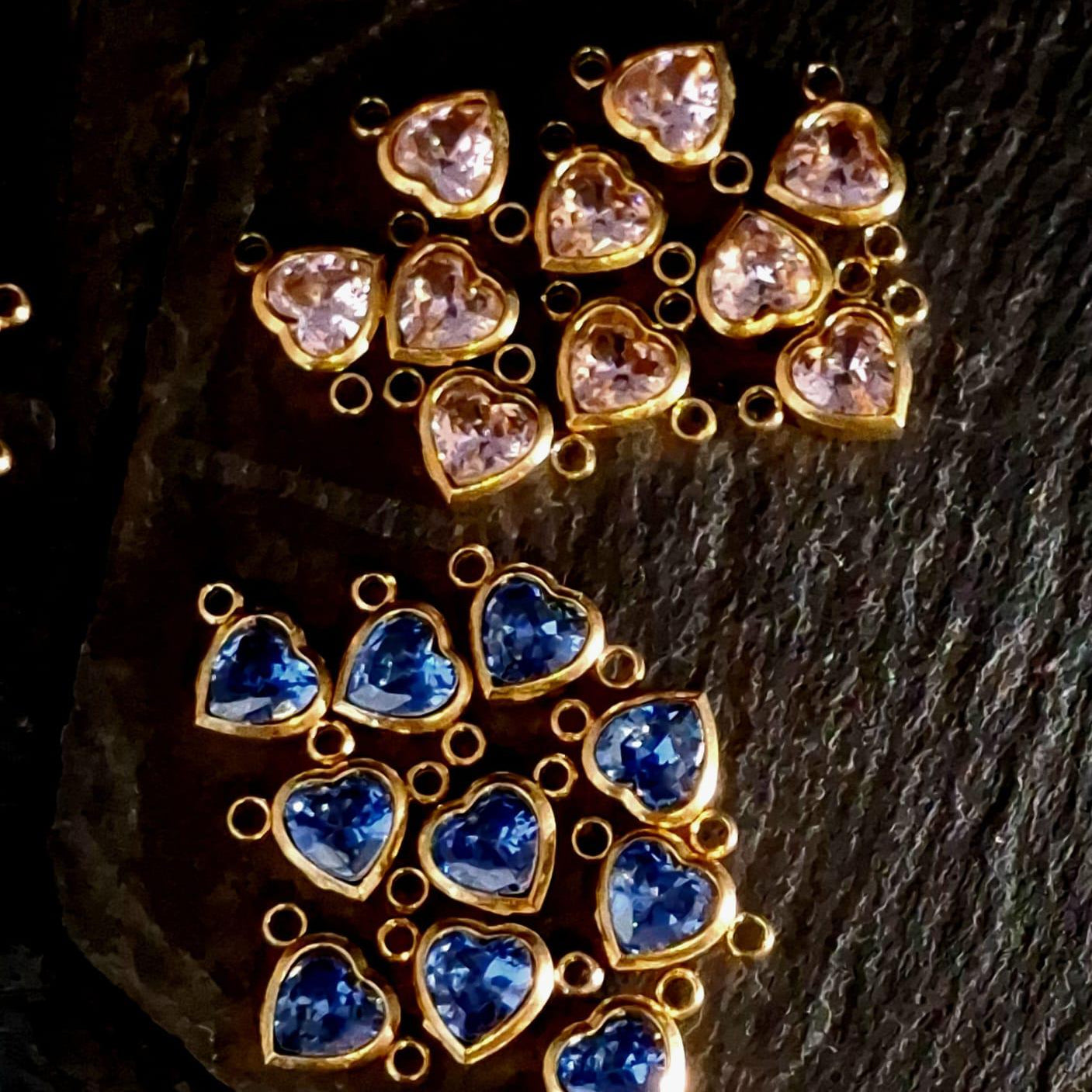 6mm Heart Connectors - Stainless Steel