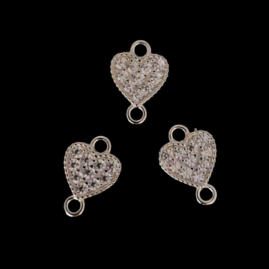 Cluster Zircon Heart Connector