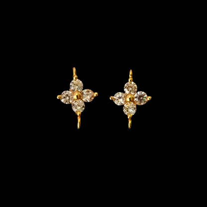 Flower Cross Zircon Connector