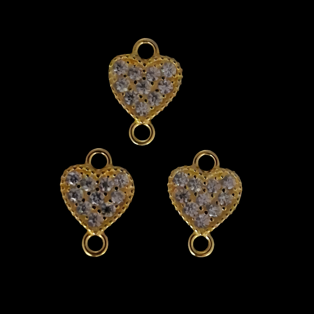 Cluster Zircon Heart Connector