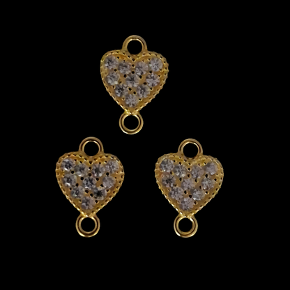 Cluster Zircon Heart Connector