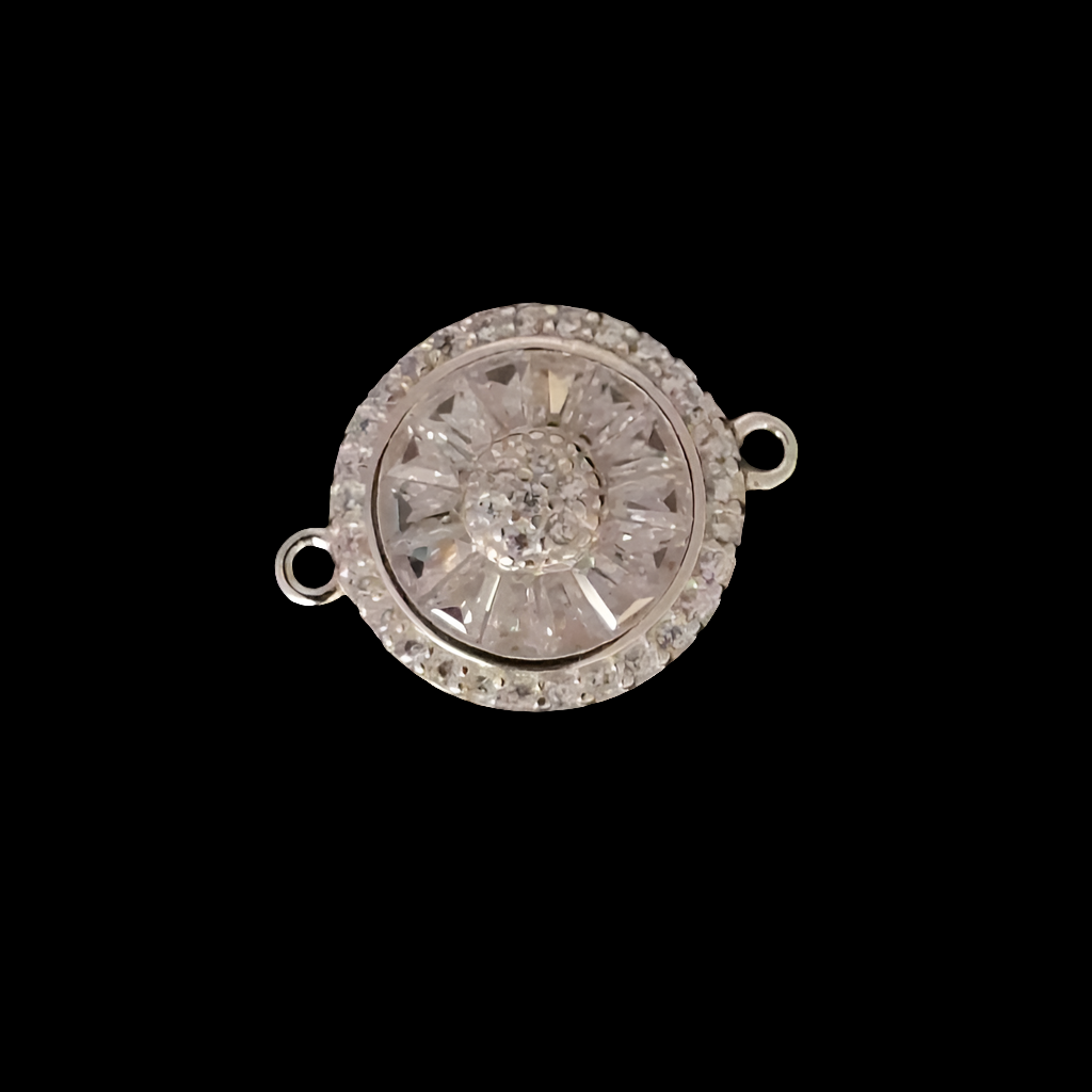 Round Double Circle Zircon Connector