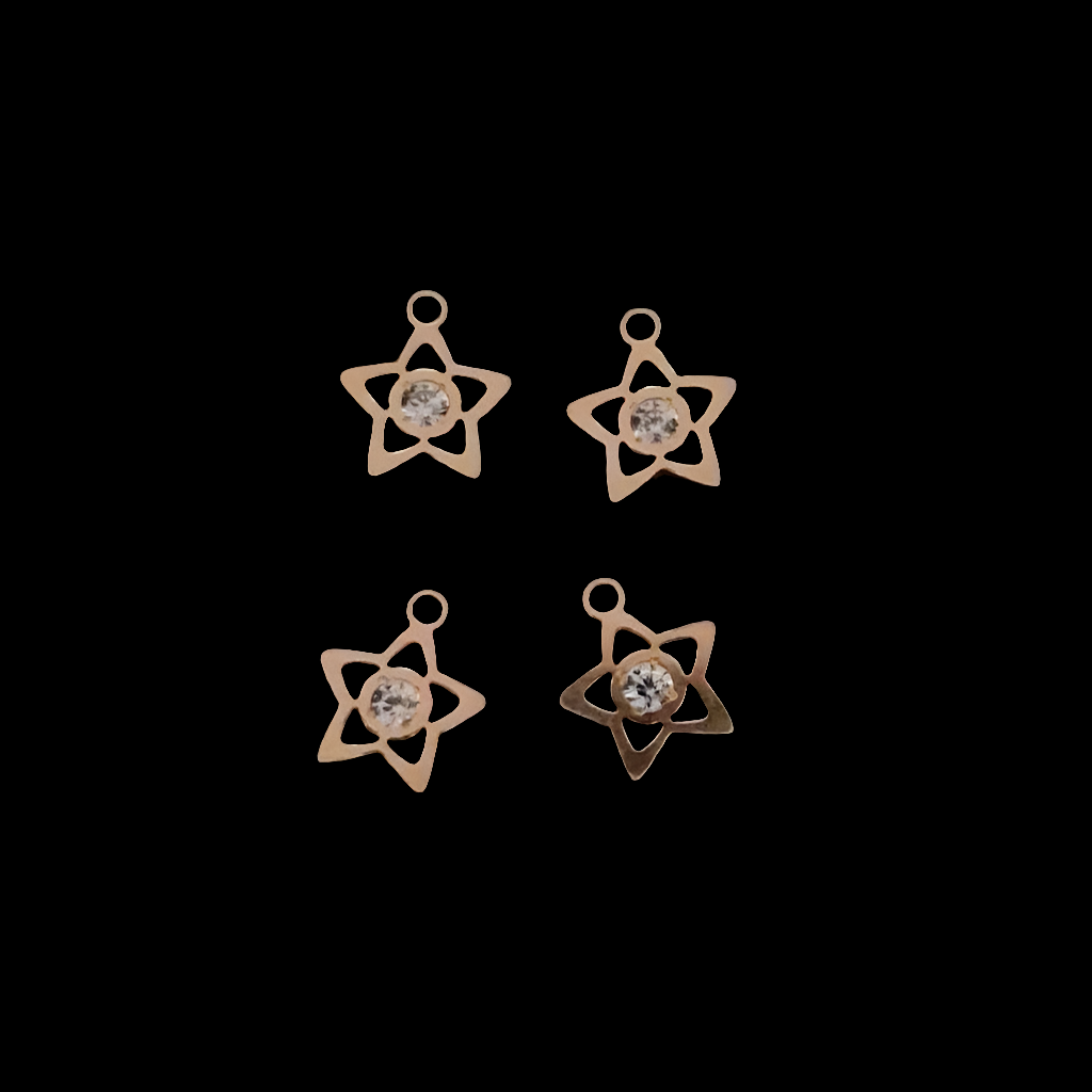 Star Outline Zircon Pendant