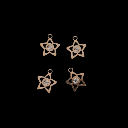 Star Outline Zircon Pendant
