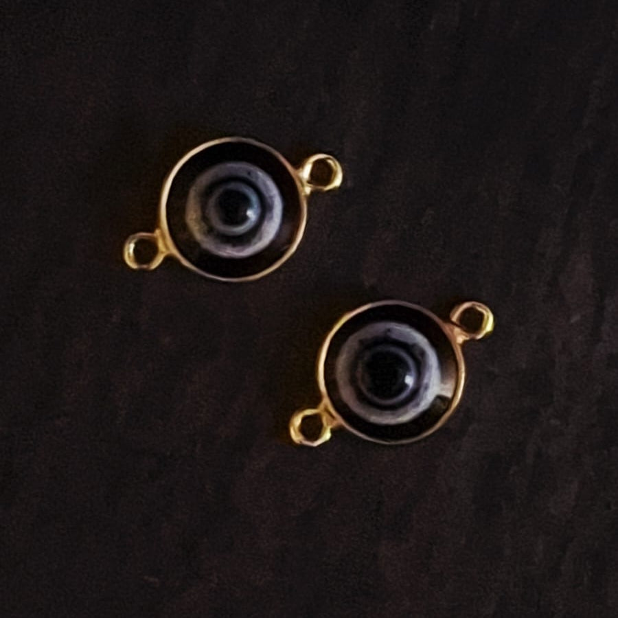 Black Ring Evil Eye Connector
