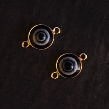 Black Ring Evil Eye Connector