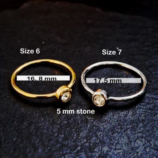 Solitaire Gemstone Ring