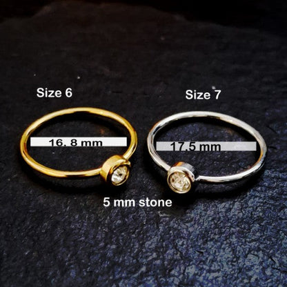 Solitaire Gemstone Ring