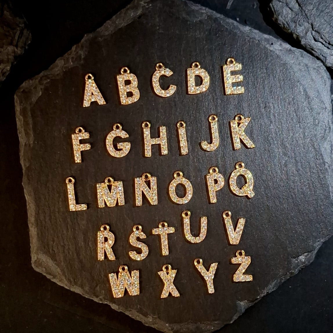 Zircon Initial Pendant