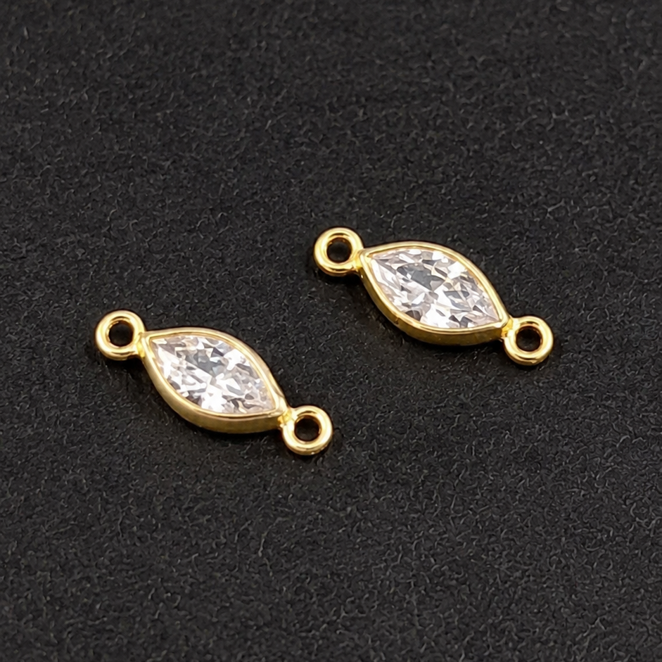Marquise Cut Gemstone Connector