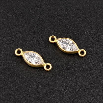 Marquise Cut Gemstone Connector