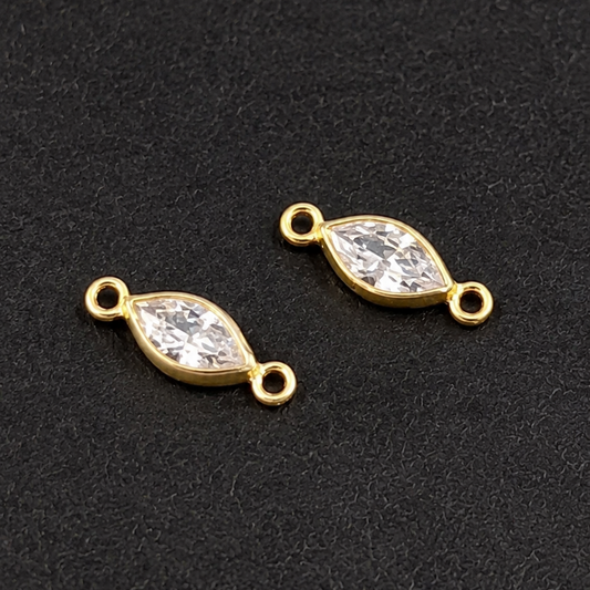 Marquise Cut Gemstone Connector