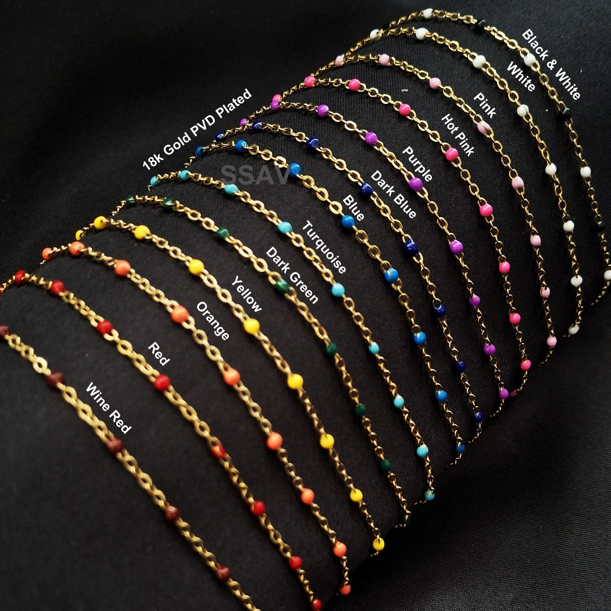 stainless steel bead chain PVD SSAV