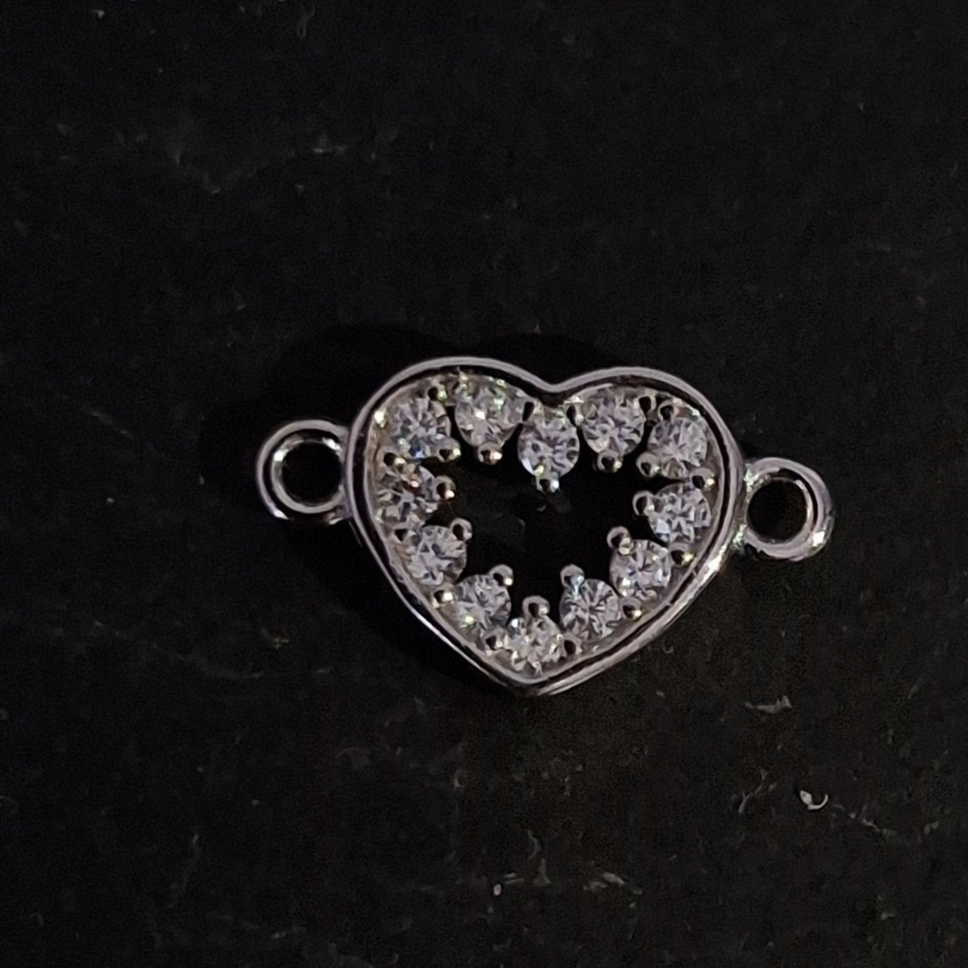 Hollow Heart Zircon Connector