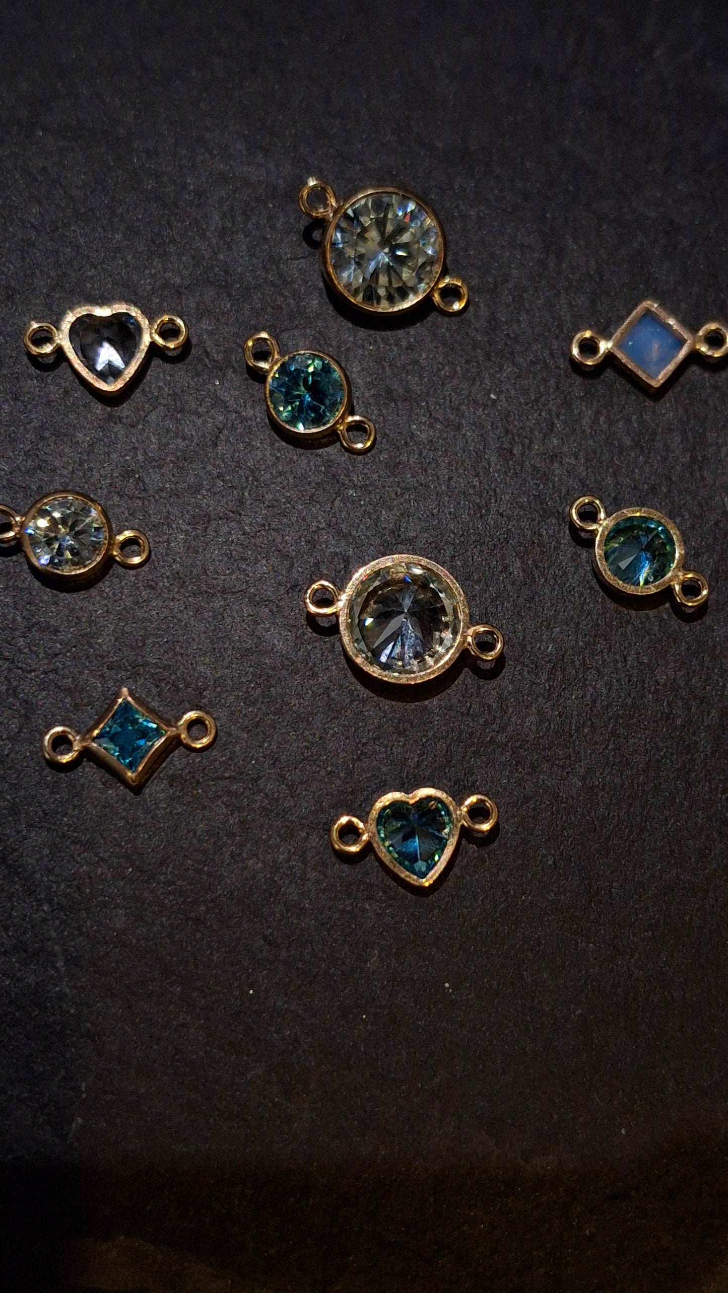 Gemstone Connectors - Aquamarine