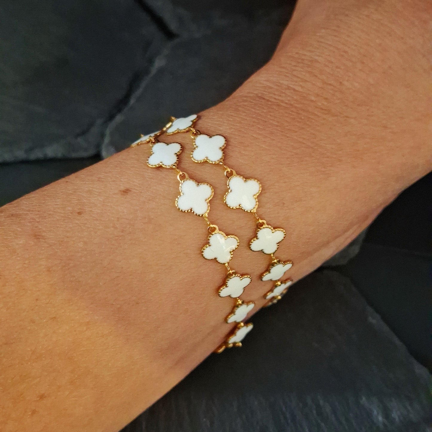 Enamel Clover Chain