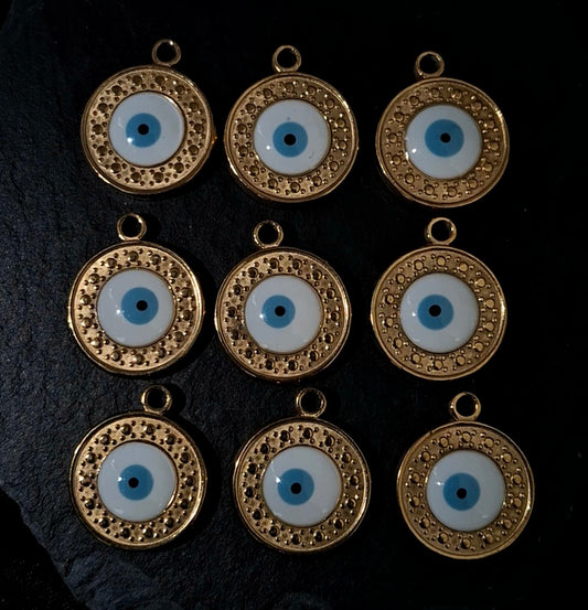 Evil Eye Round Pendant