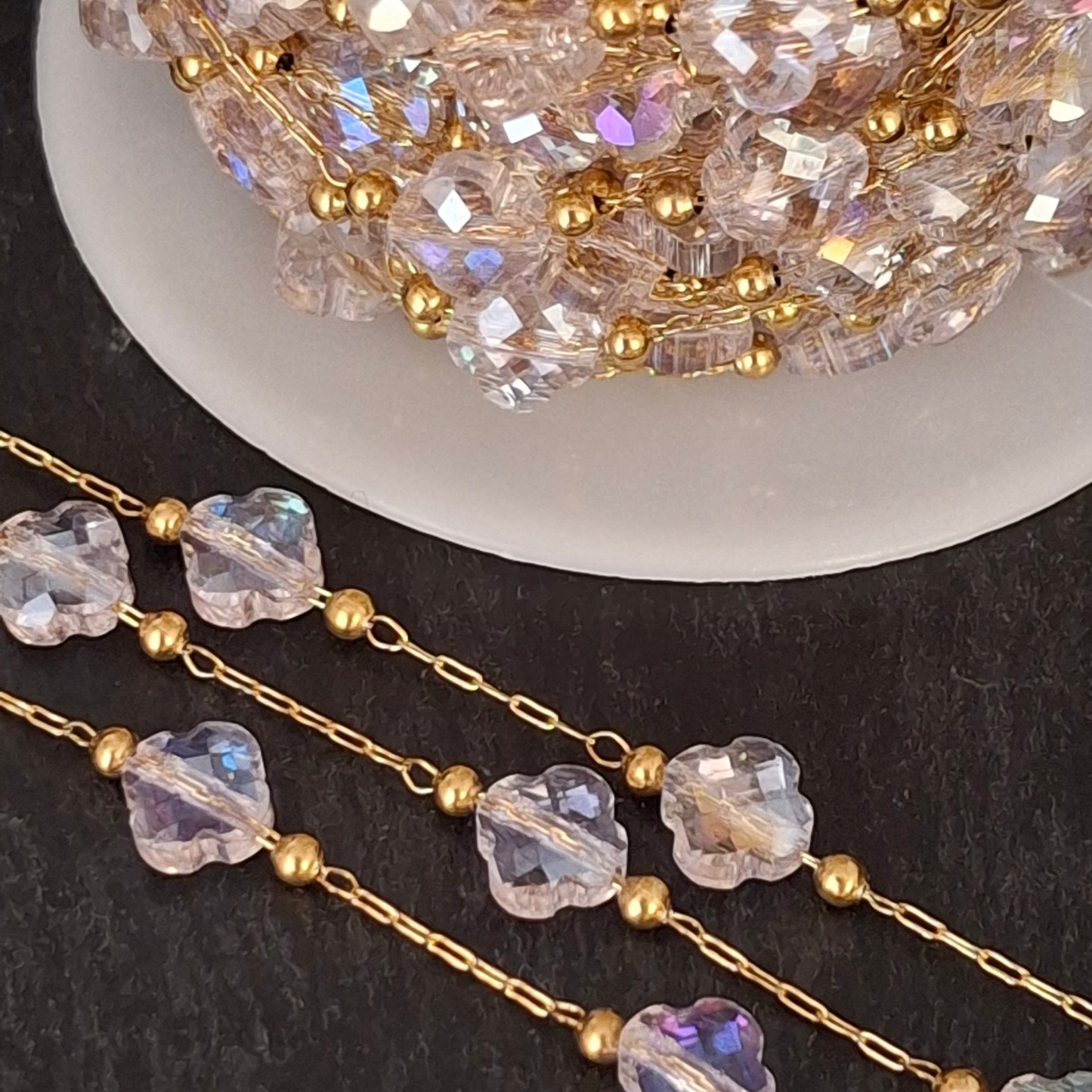 Crystal Clover Chain
