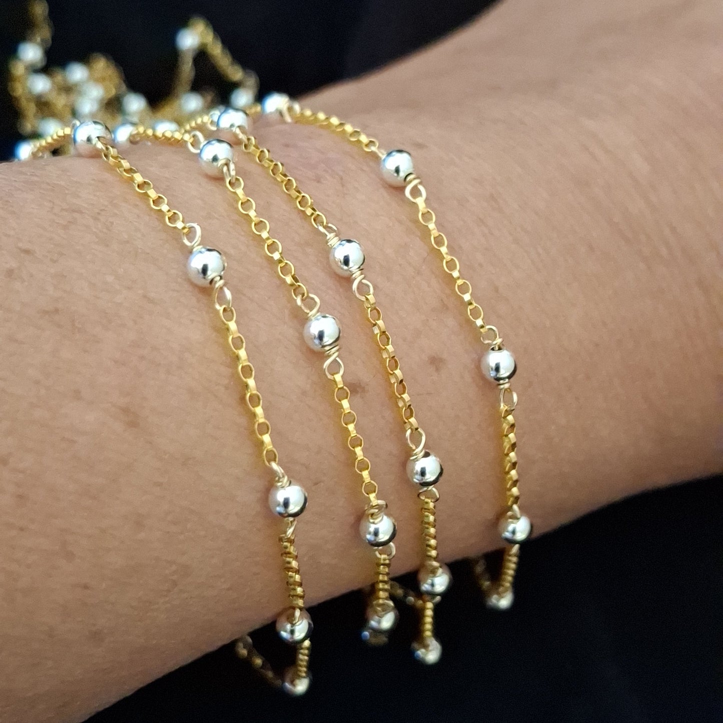 Mixed Metal Ball Chains
