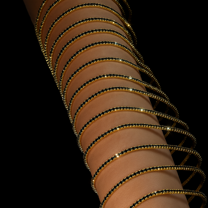 Black Stone Tennis Chain